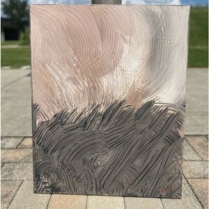 Original hand-painted 30x25 acrylic on canvas board Title- Waves